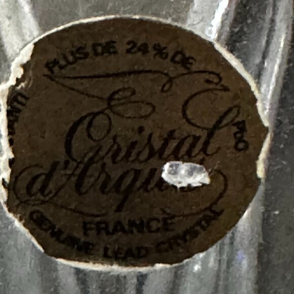 French Cristal D'Arques-Durand 12" Straight Open Flared Vase Made in France. Gor - Picture 6 of 6